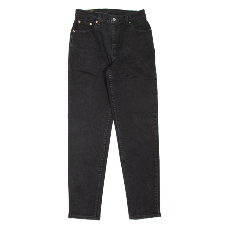LEVI'S 550 Womens Jeans Black Regular Mom W25 L30