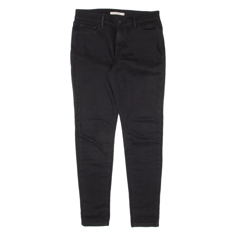 LEVI'S 710 Womens Jeans Black Slim Skinny W28 L30