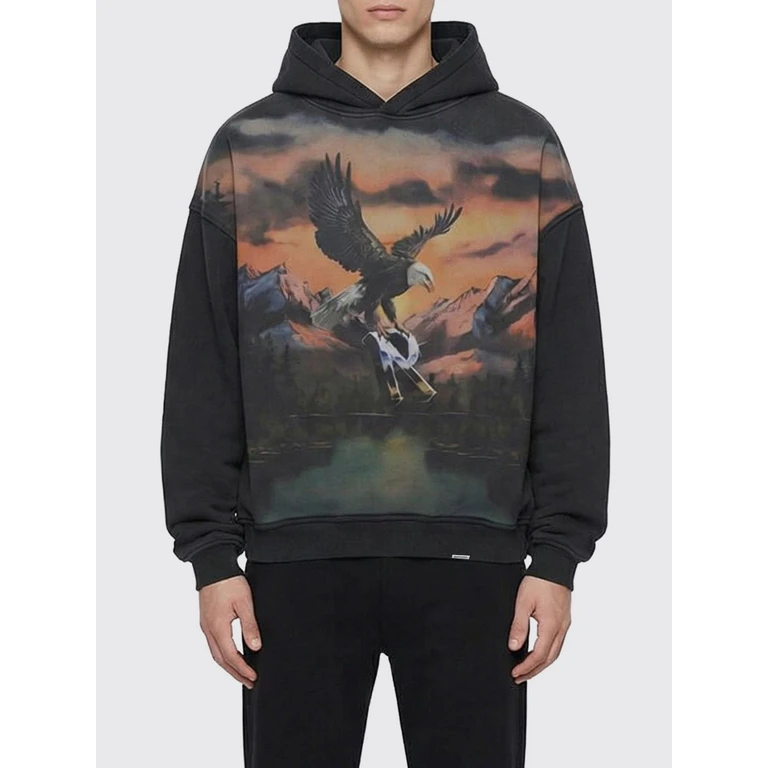Sweatshirt Men color Black (MLM100762STAINEDBLACK)