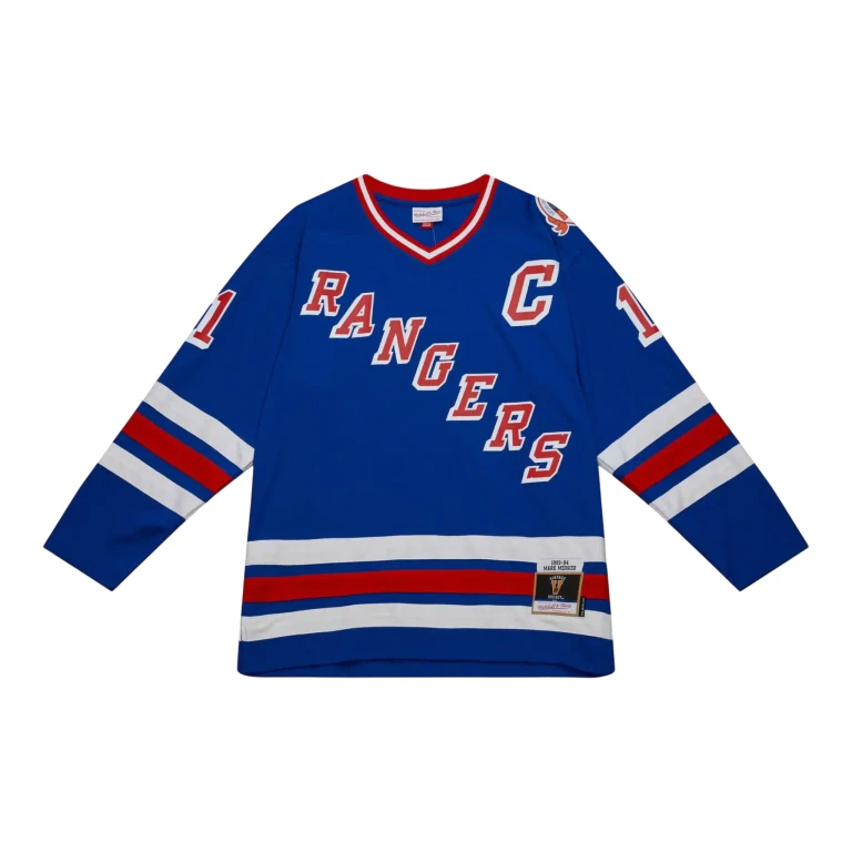 Blue Line Mark Messier New York Rangers 1993 Men Jersey Royal Blue