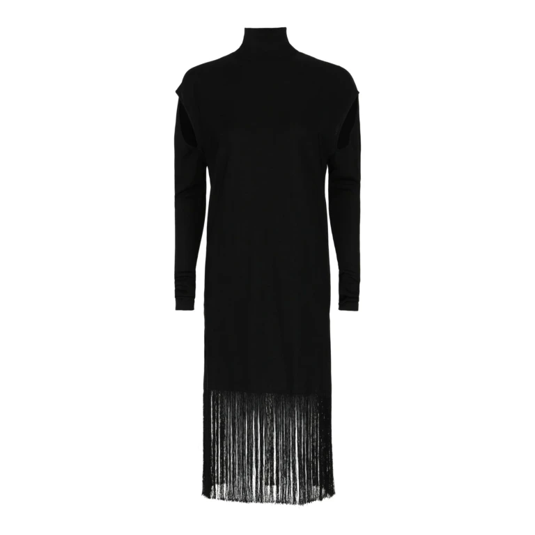 Cutout and Fringe Hem Dress
