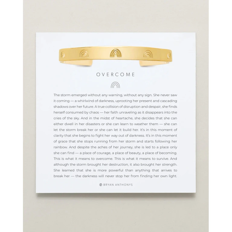 Overcome Engraved Cuff