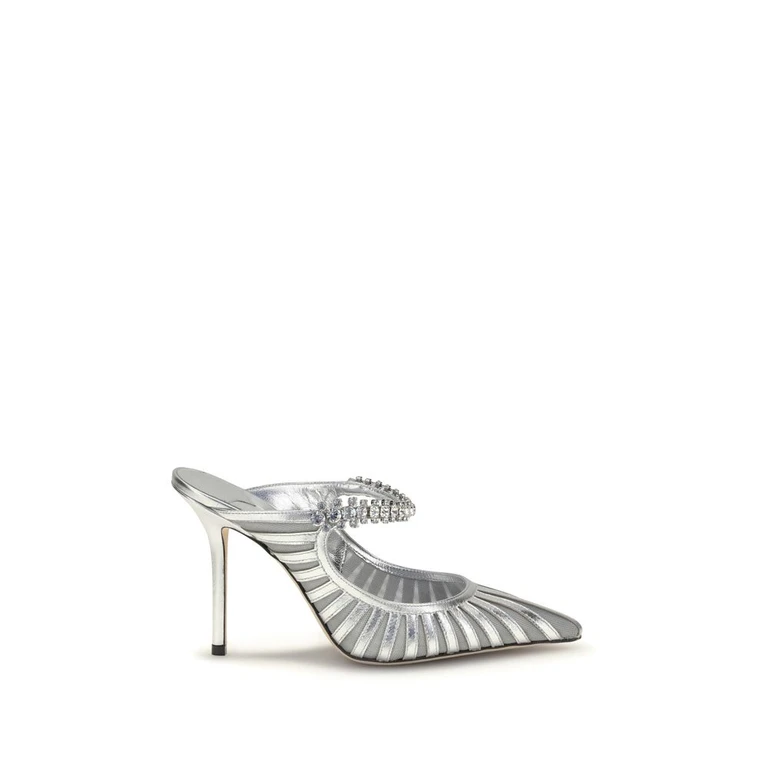 Jimmy Choo Silver Leather High Heel Pumps - Women