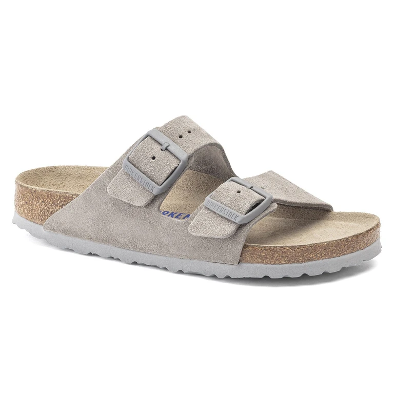 Arizona Soft Footbed Suede Leather Stone Coin Sandals