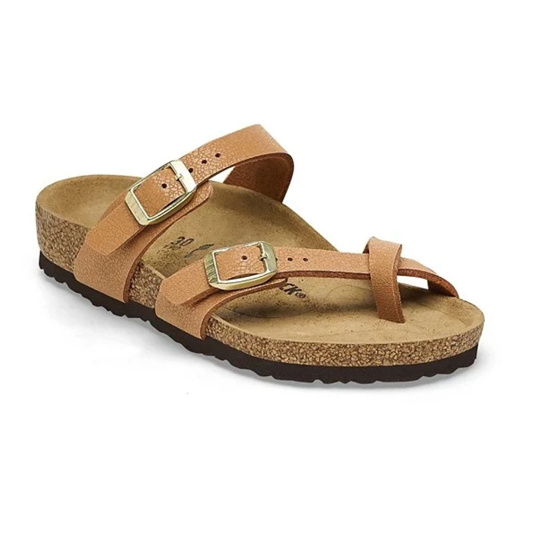 Arizona Big Buckle Natural Leather Oiled Sandals