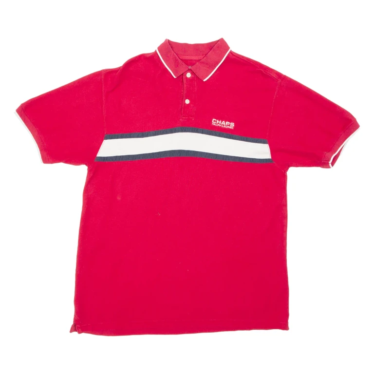 CHAPS RALPH LAUREN Mens Polo Shirt Red M