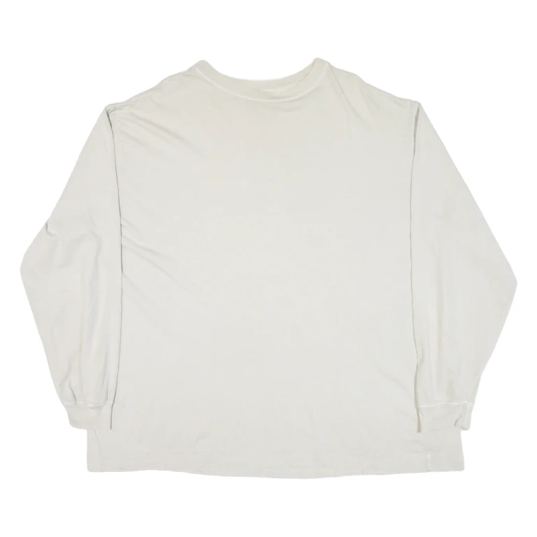 WOOLRICH Mens T-Shirt Beige Long Sleeve XL