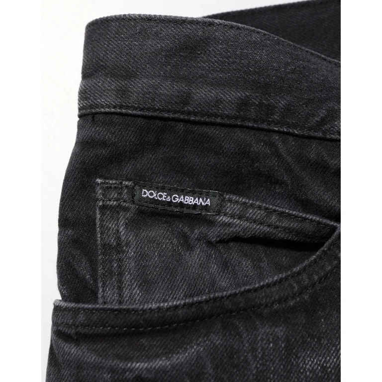 Dolce & Gabbana Black Washed Cotton Skinny Men Denim Jeans Clothing - Men
