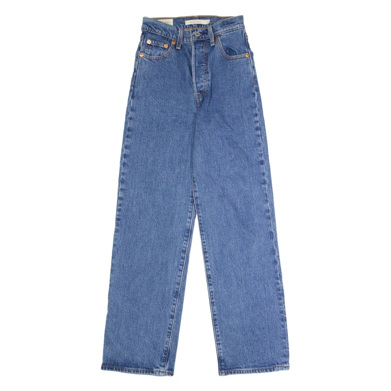 LEVI'S Ribcage BIG E Womens Jeans Blue Slim Straight W23 L27