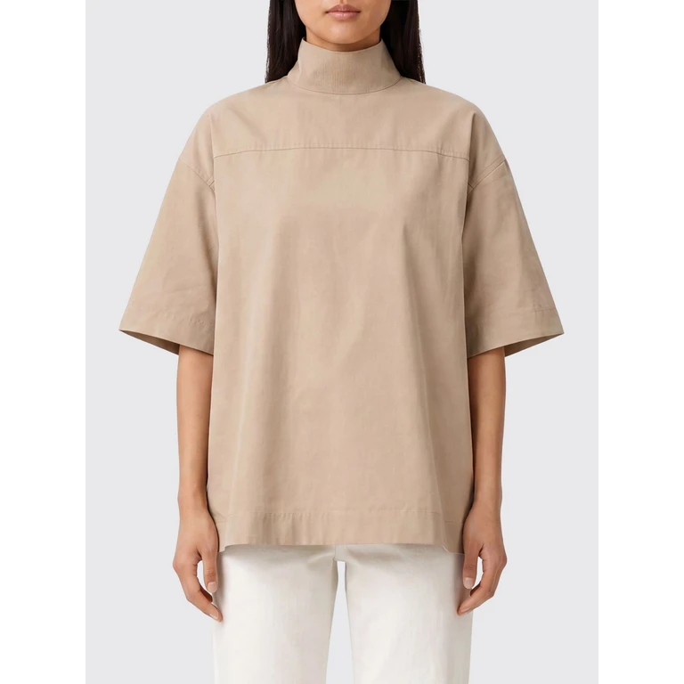 Short-Sleeved Cotton Polo Neck with Dropped Shoulders (FTP835CO0063A036)