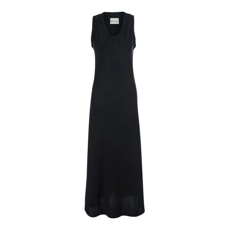 AMI Paris Maxi Tank Dress With Ribbed Details - Women