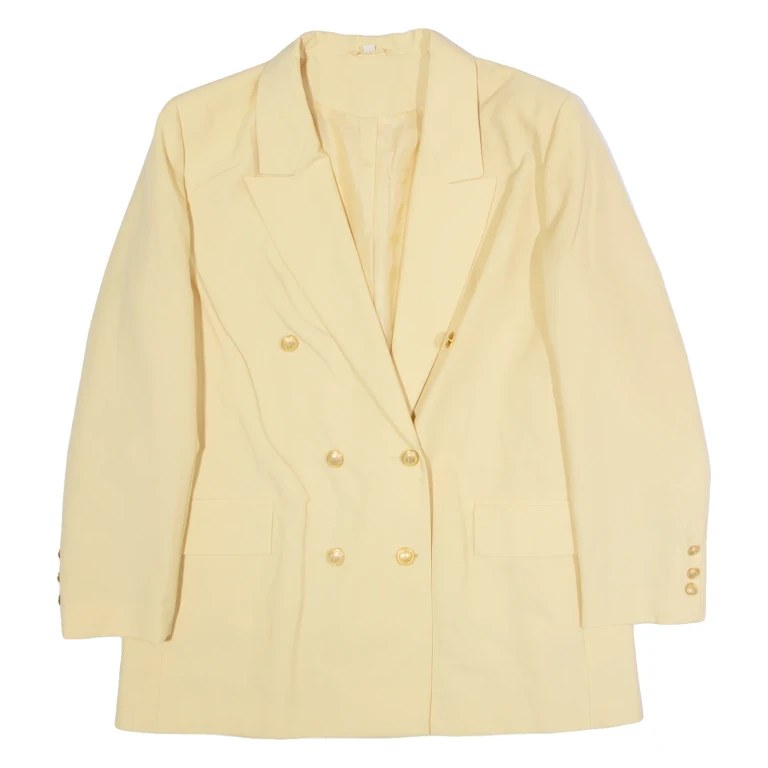 LINEA Womens Blazer Jacket Yellow UK 16