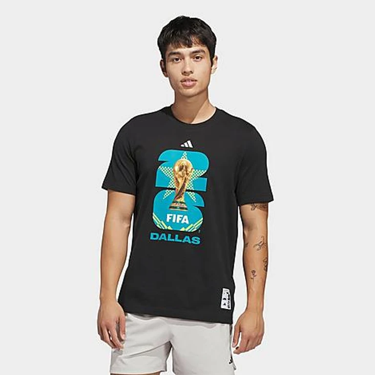 adidas Men's Soccer FIFA World Cup 26 Host City Dallas Graphic T-Shirt in Black Size: XS