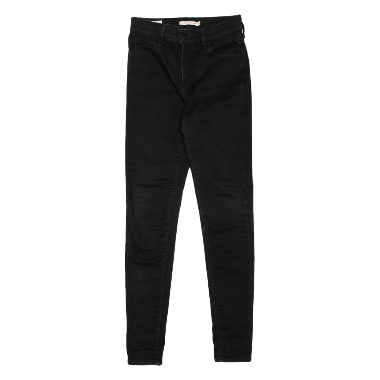 LEVI'S 720 High Rise BIG E Womens Jeans Black Slim Skinny W26 L30