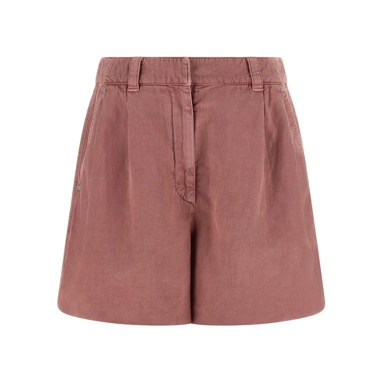 Brunello Cucinelli Multicolor Cotton Bermuda Shorts - Women