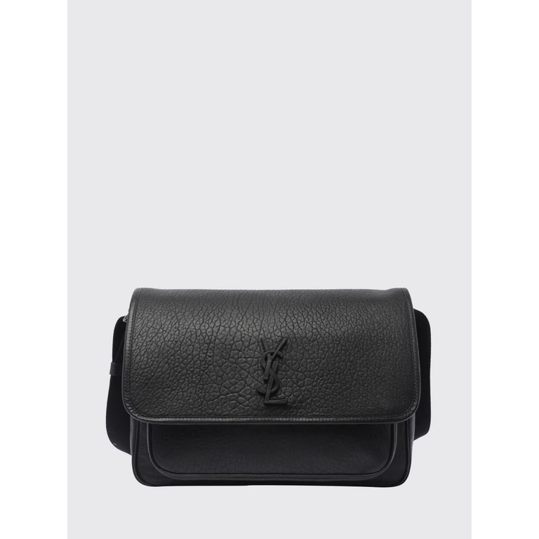 Niki Messenger Bag in Grained Leather with YSL Monogram (781935AAC8O1000)