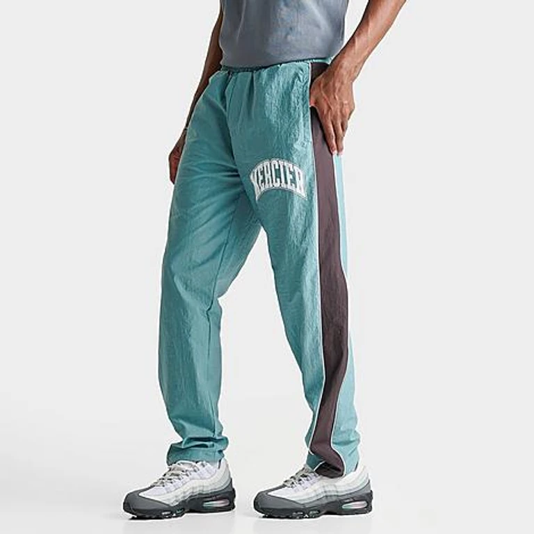 Men's Mercier Home Run Track Pants in Green/Grey Size: Small