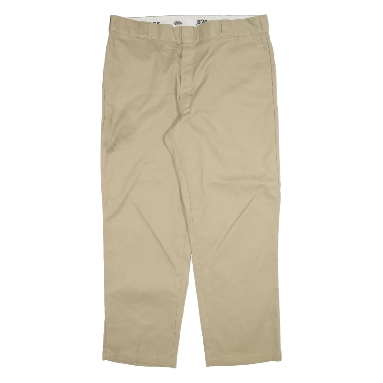 DICKIES 874 Workwear Mens Trousers Beige Regular Straight W38 L29