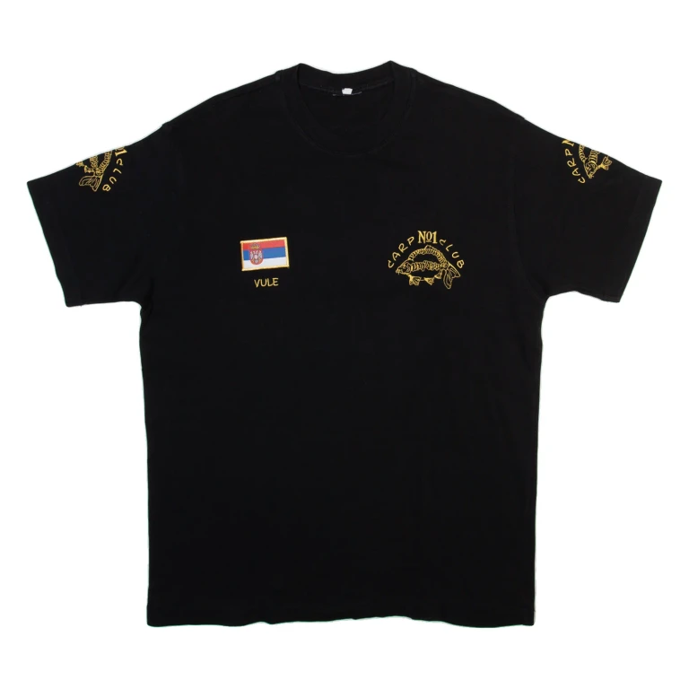 Fishing Club Mens T-Shirt Black L