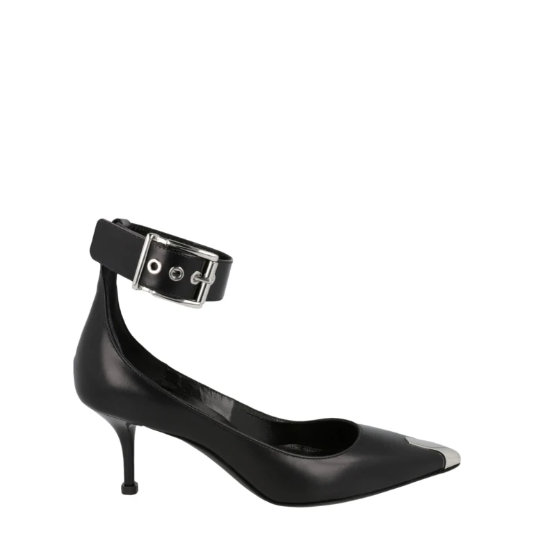 Buckle Leather Heels