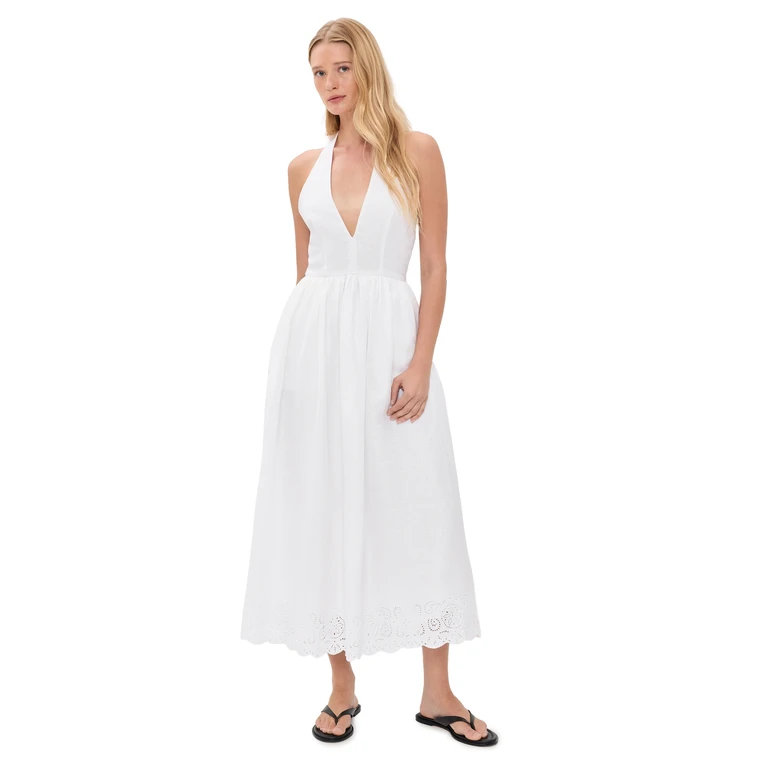 Grazia Linen Dress White 14