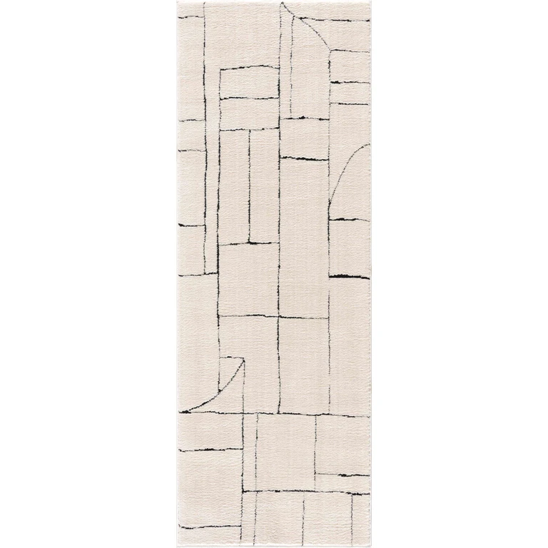 Keats Black & White Area Rug - Clearance
