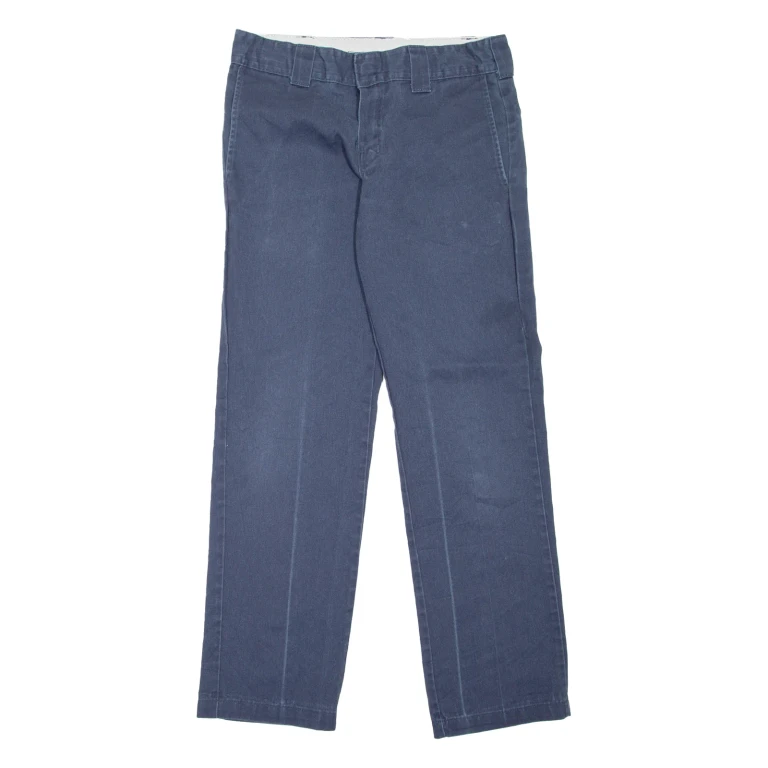 DICKIES Workwear Mens Trousers Blue Slim Straight W30 L32