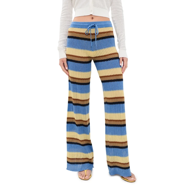 Guest in Residence Palazzo Pants Delft Blue Combo XS