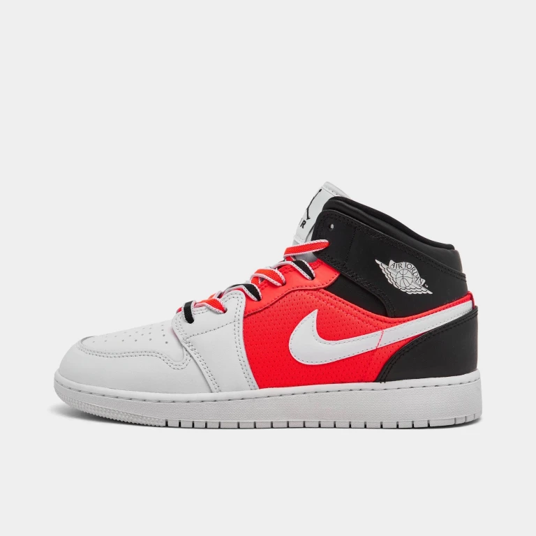 Grade School Air Jordan Retro 1 Mid Se 'White Black Infrared (Gs)'