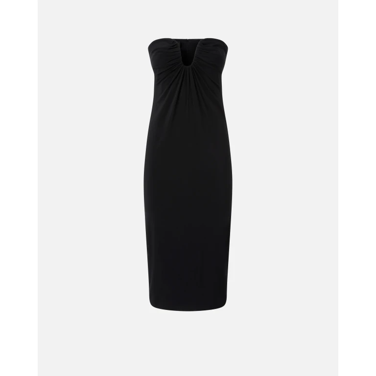 Pinko - Robe de soirée mi-longue à encolure galbée - XS
