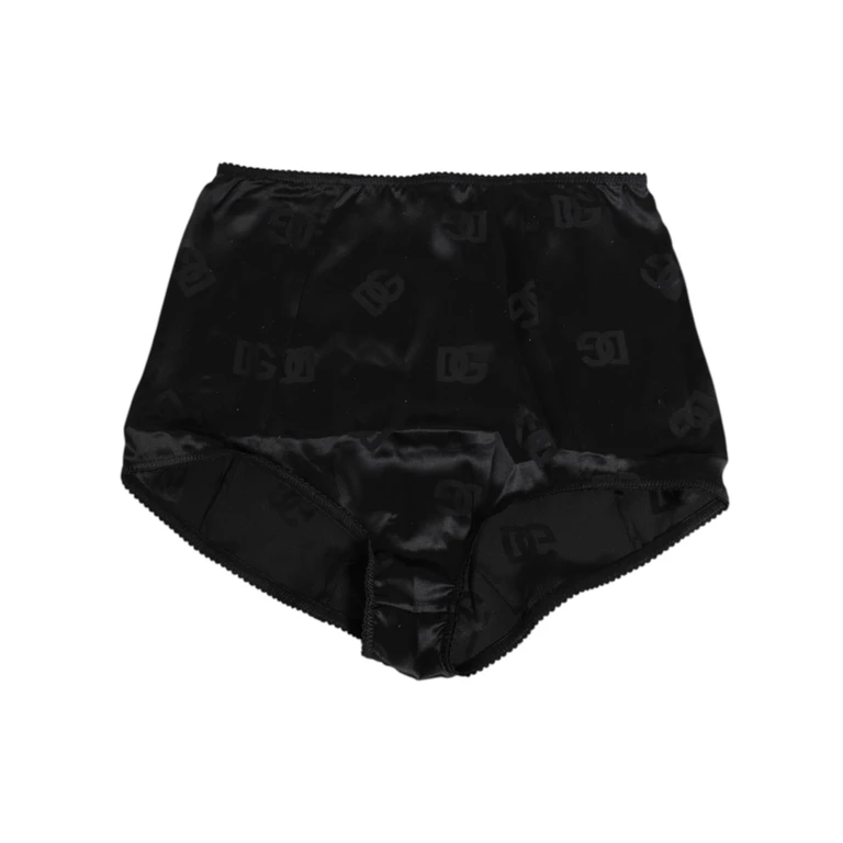 Dolce & Gabbana Black Silk Stretch High Waist Girdle Underwear Co+08+pa+se Clothing - Women
