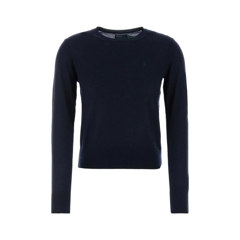 Polo Ralph Lauren Midnight Blue Wool Sweater Hunternavy Exterior: Maglieria - Women