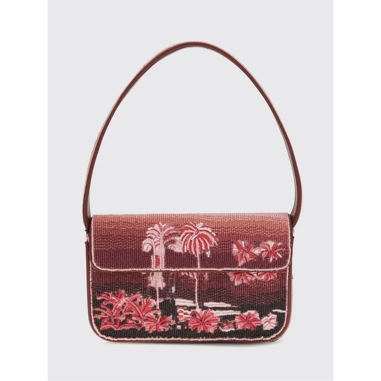 Tommy Shoulder Bag with All-Over Beaded Graphic Embroidery (H26S6001PBCCLO)
