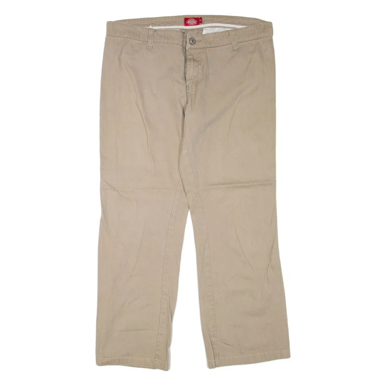 DICKIES Womens Trousers Beige Regular Bootcut W34 L27