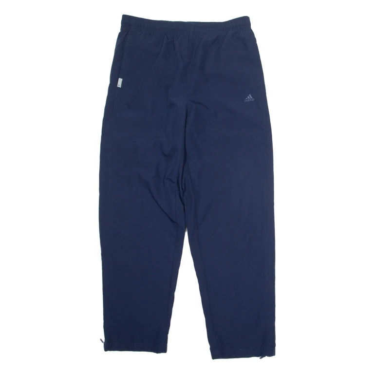 ADIDAS Womens Track Pants Blue Straight UK 16 W32 L30