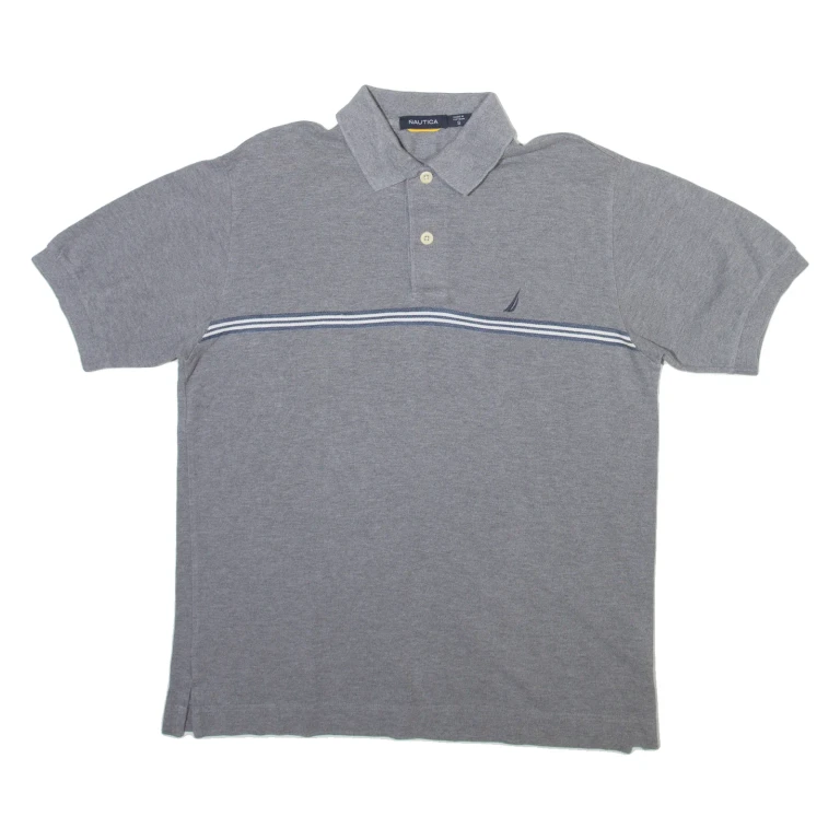 NAUTICA Mens Polo Shirt Grey S