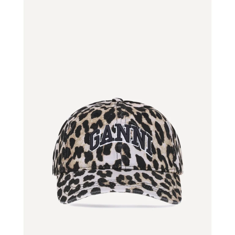 GANNI Leopard Baseball Hat Female UNI
