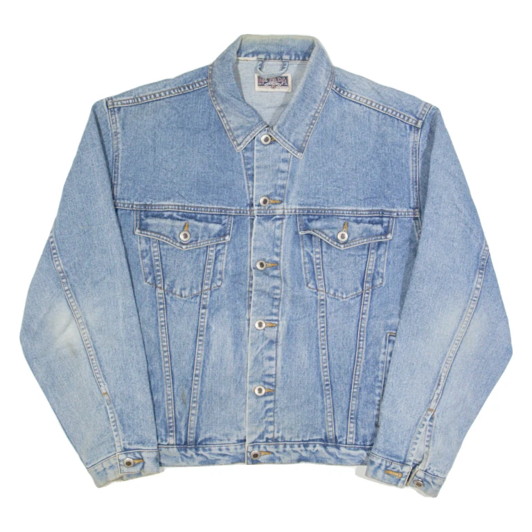 NEVADA Mens Denim Jacket Blue 90s M
