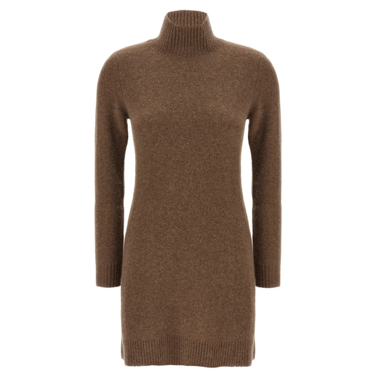 Gray Cashmere Short Dress - Women