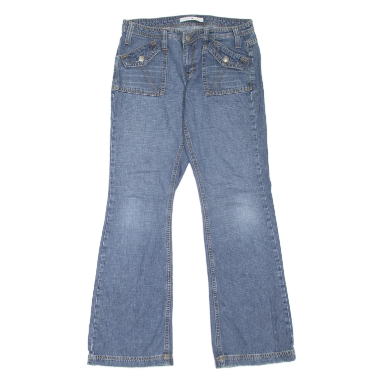 TOMMY HILFIGER Womens Jeans Blue Regular Bootcut Stone Wash W31 L32