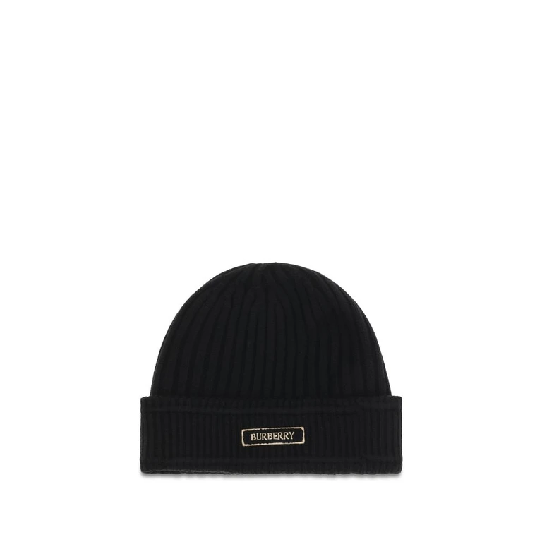 Burberry Black Wool Oves Aries Beanie Accessory - Men