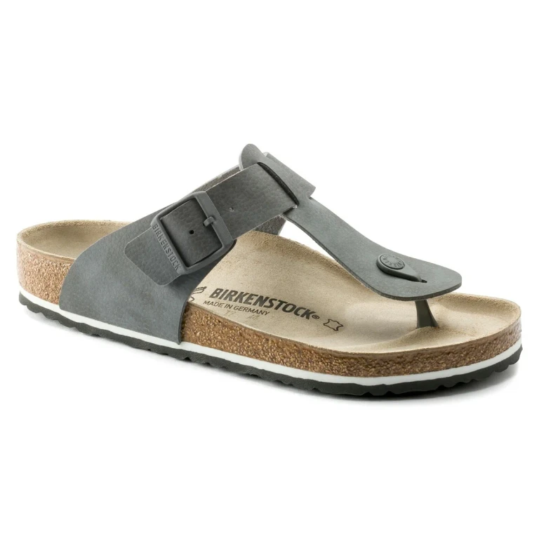 Medina Birko-Flor Leather Desert Soil Grey Sandals