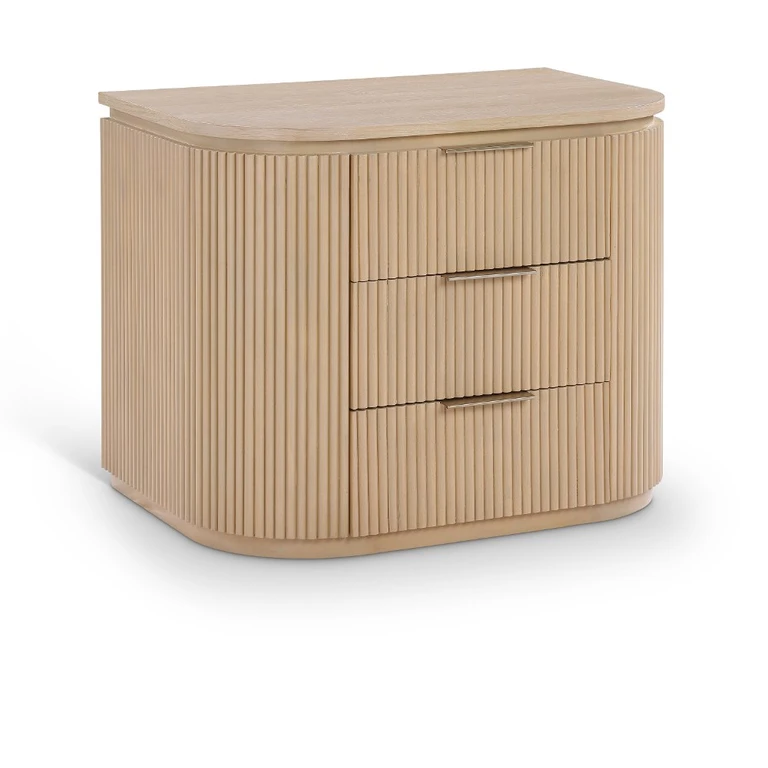 Astrid Natural Oak Fluted Nightstand