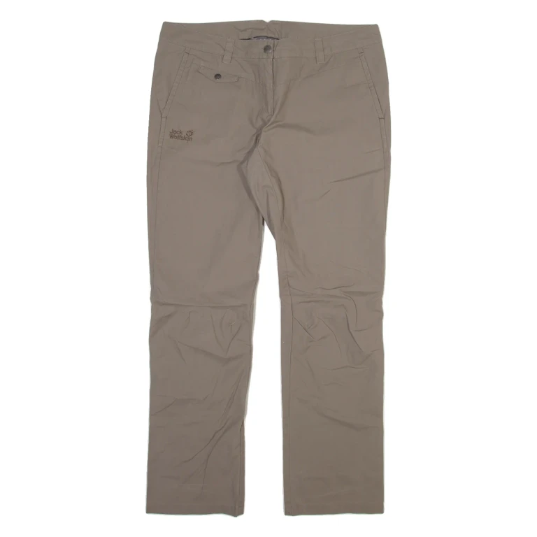 JACK WOLFSKIN Womens Trousers Beige Slim Straight W36 L31