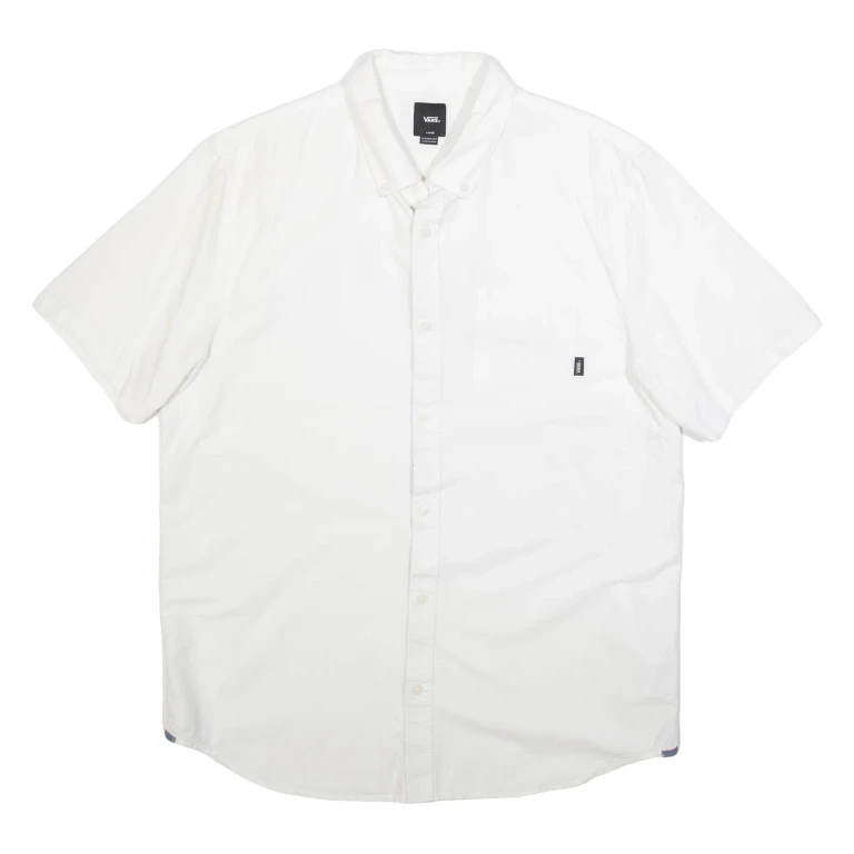 VANS Mens Plain Shirt White L