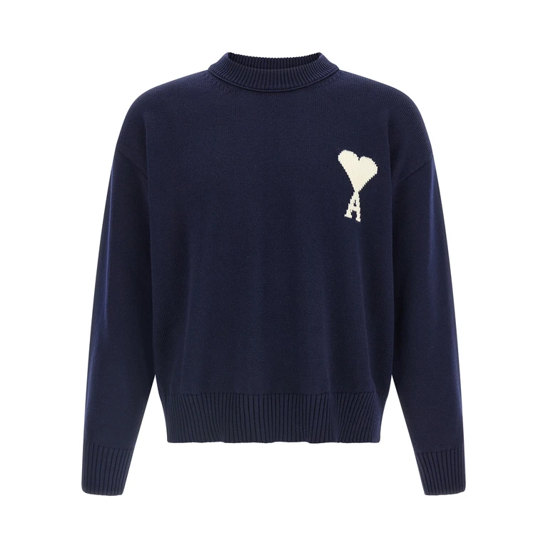 AMI Paris Blue Wool Cardigan Clothing - Men