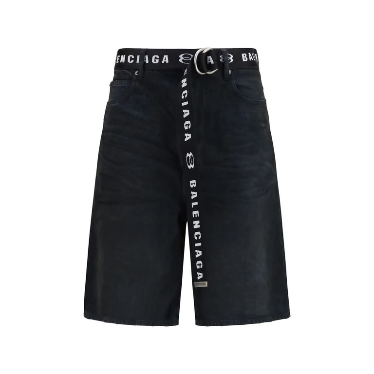 Balenciaga Black Cotton Bermuda Shorts - Men