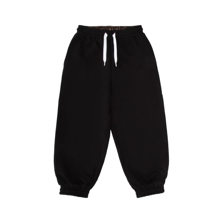 Fendi Kids Jogger Unisex Sweatshirt+zuc Blackzucca Pl+co+ricamo:pl Pantaloni