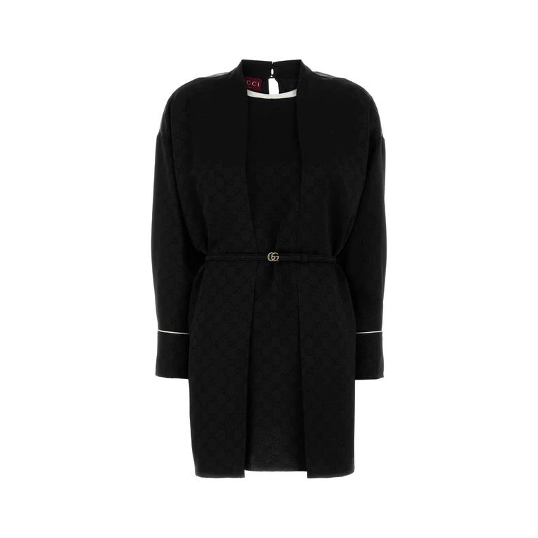 Gucci Black Crepe Dress Exterior: Viscose Acetate Abiti - Women