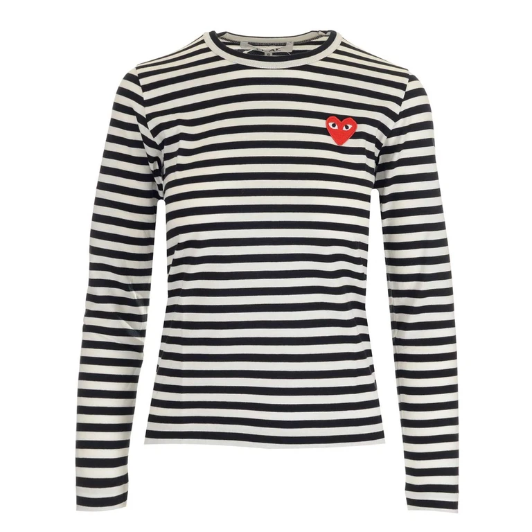 Comme Des Garcons Play Striped T-shirt Multicolor Cotton - Unisex
